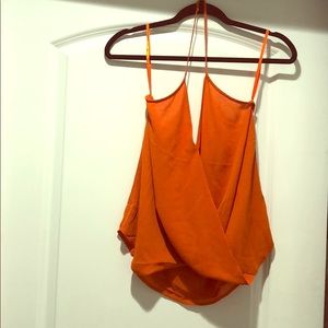 NWOT Heartbeeps Orange Halter Top - Medium